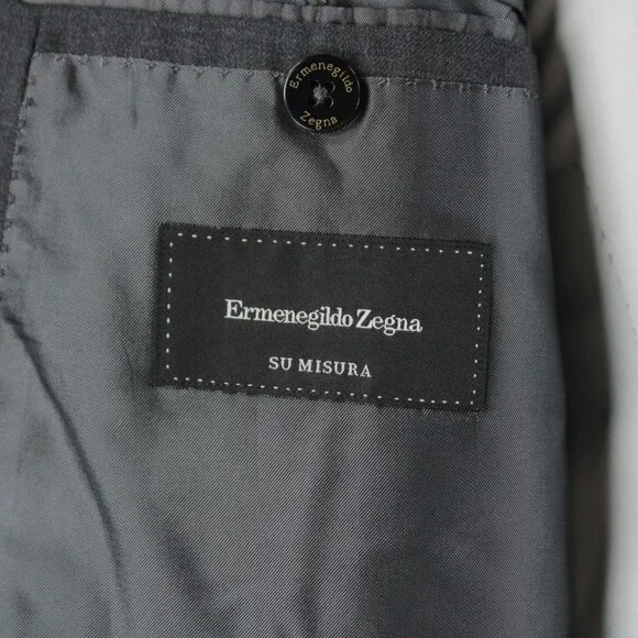 Ermenegildo Zegna Wool Two Piece Suit Size 66R (~52R US) In Solid Gray